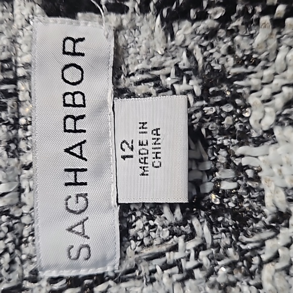 Sag Harbor Tweed Lined Jacket Sz 12 - Picture 3 of 5